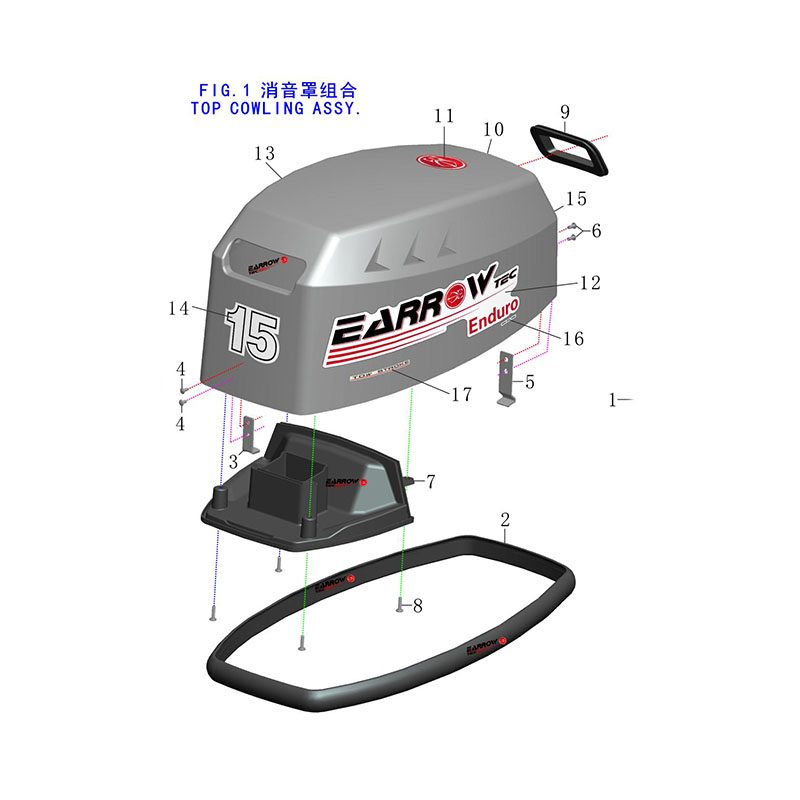 FIG.1 TOP COWLING ASSY