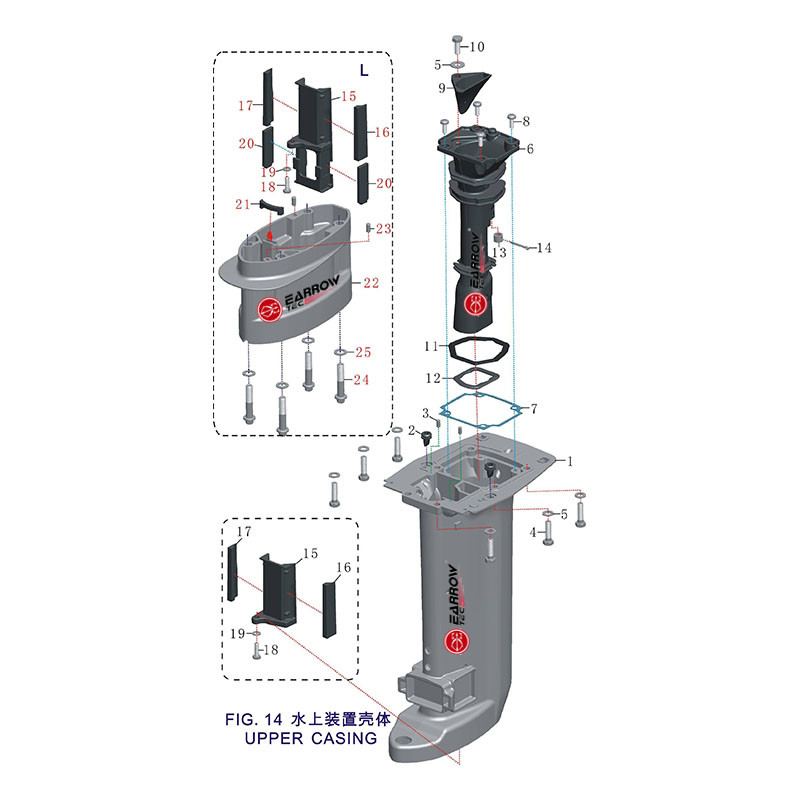 FIG.14 水上装置壳体 UPPER CASING
